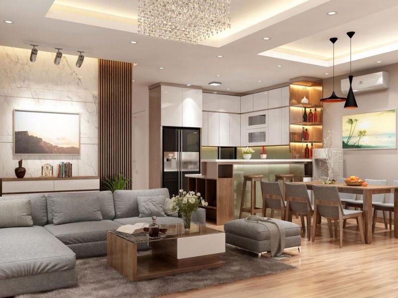 Thi công nội thất chung cư trọn gói giúp tiết kiệm thời gian và công sức